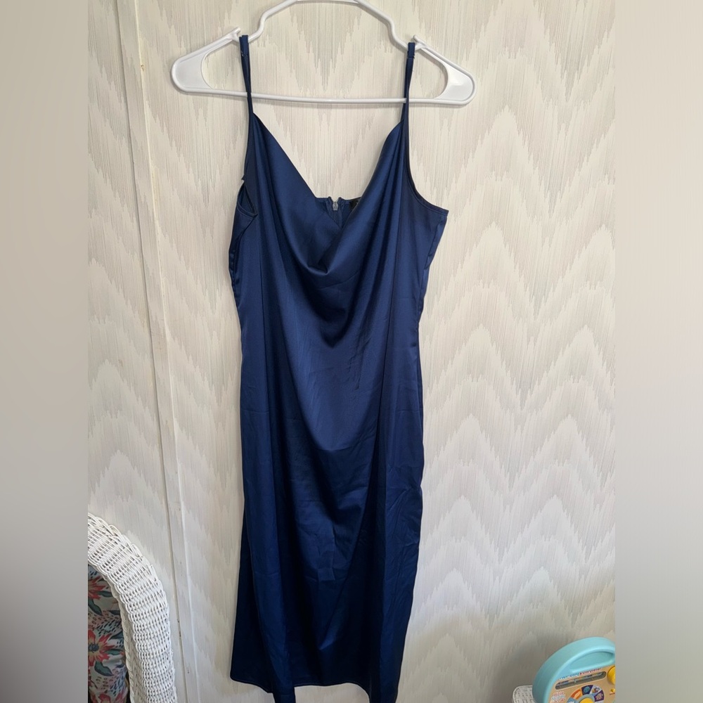 Elegant Navy Blue Women's Dress